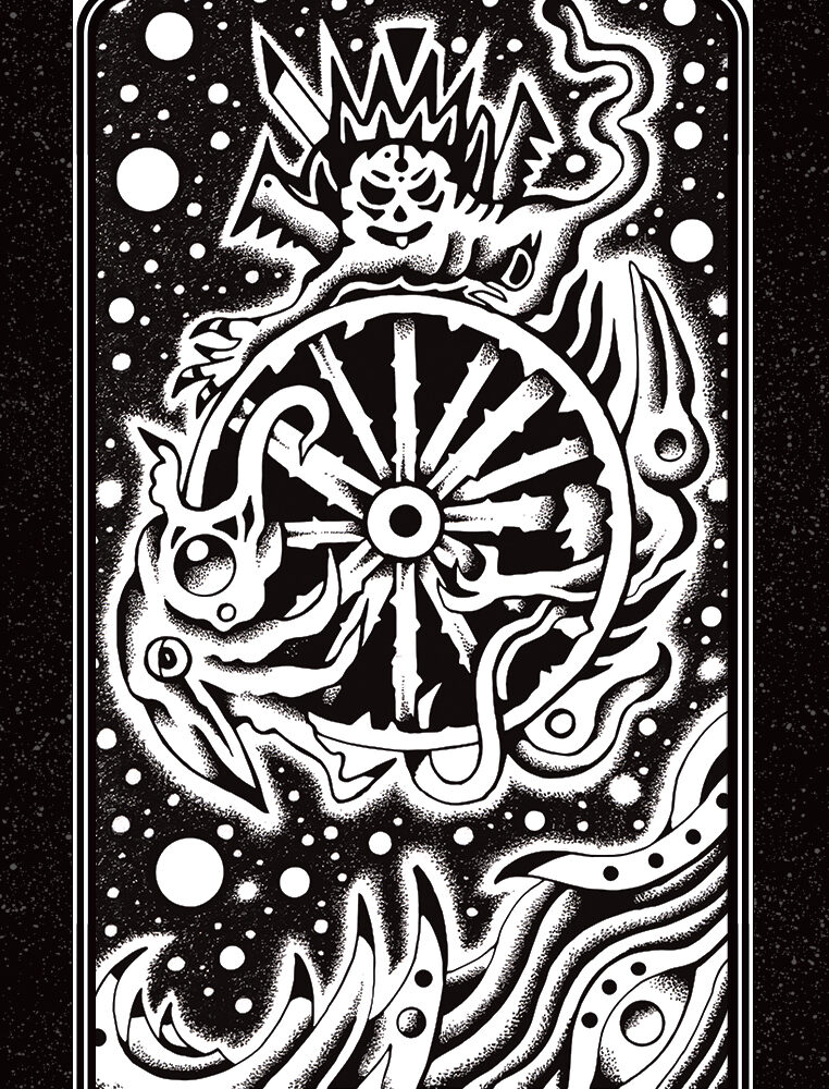 PRINT - TAROT JEFF GRIMAL - LA ROUE DE LA FORTUNE