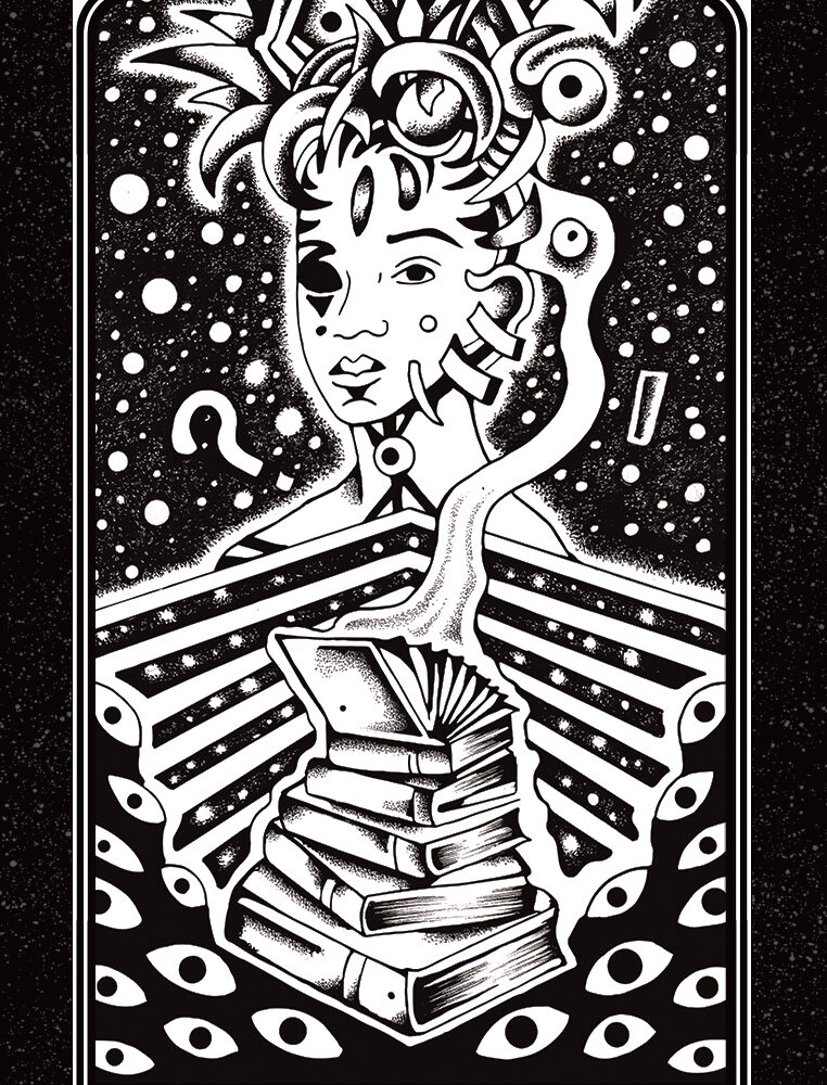 PRINT - TAROT JEFF GRIMAL - LA PAPESSE