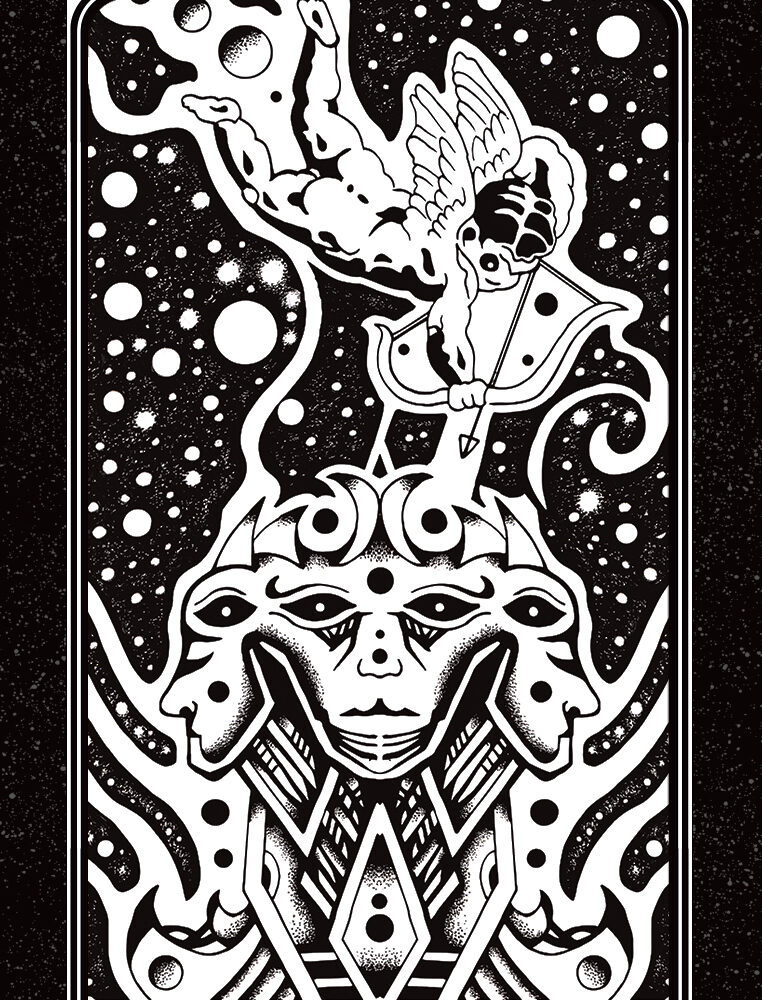 PRINT - TAROT JEFF GRIMAL - L'AMOUREUX