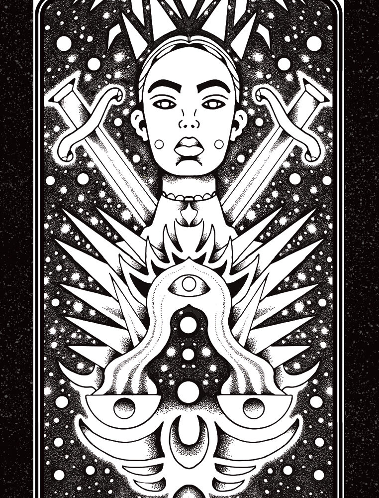 PRINT - TAROT JEFF GRIMAL - LA JUSTICE