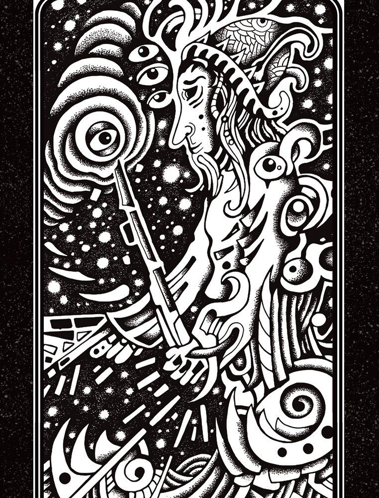 PRINT - TAROT JEFF GRIMAL - L'HERMITE